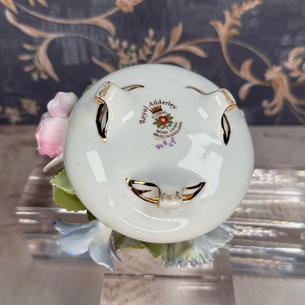 Vintage Royal Adderley Bone China Floral  Arrangement England Hand Painted READ